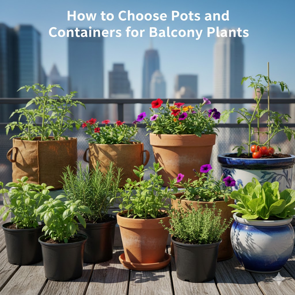 How to Choose Pots and Containers for Balcony Plants